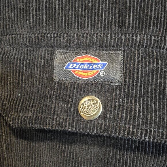 Dickies Insulated Corduroy Snap Jacket Black Men's Size Medium - Picture 3 of 9